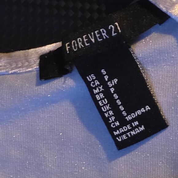 Forever 21 Forever 21 Silver Gray Velour Cropped Tank sz S - Picture 2 of 3